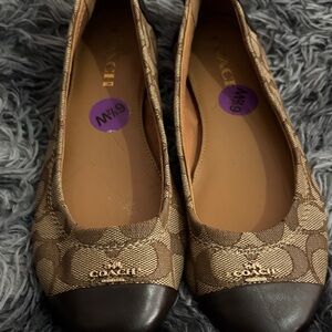 Coach Women's Signature Brown and Tan Loafers